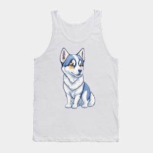 Pastel Siberian Cute Husky Dog Tank Top